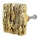 Square Bark Shape Antique Golden Aluminium Cabinet Knob